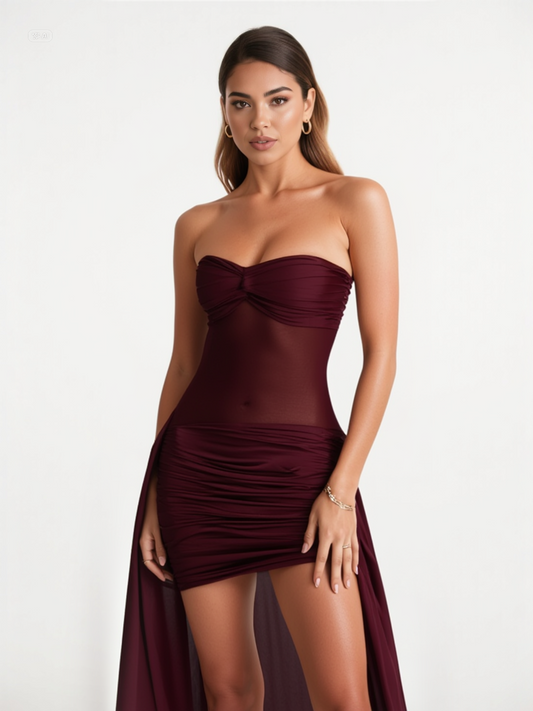 Vestido mini Fiorella - Negro